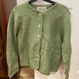 Green Vintage Wool Cardigan